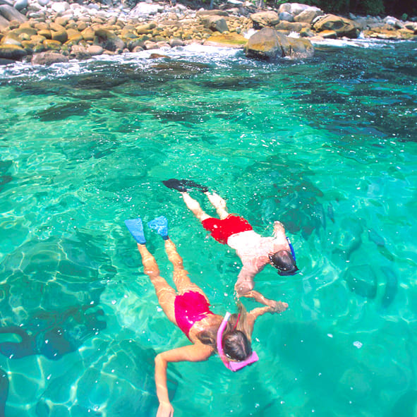 Practicar snorkel en Yelapa